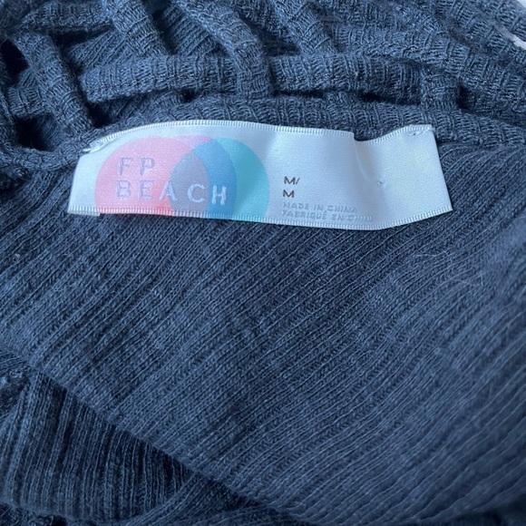 Free People FP Beach Amalfi Maxi Black Dress M 100% cotton - Picture 7 of 7